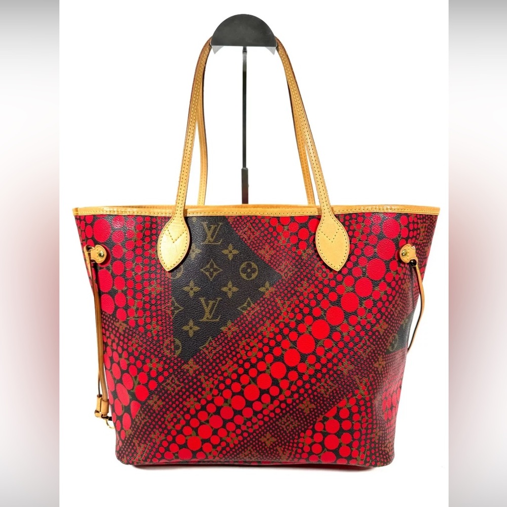 Louis Vuitton Neverfull MM Yayoi Kusama Red